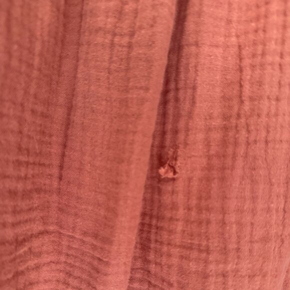 HM 100% COTTON GAUZE DRESS ROSE ORANGE 9-10 FLOWY ORGANIC CLASSIC DRIES FAST - Picture 11 of 15